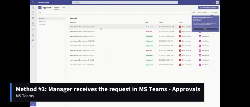 SharePoint Leave Request