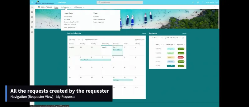 SharePoint Leave Request