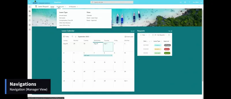 SharePoint Leave Request